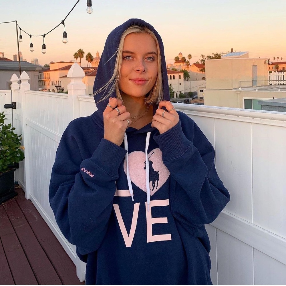 Ralph Lauren Women’s Pink Pony Fleece Hoodie